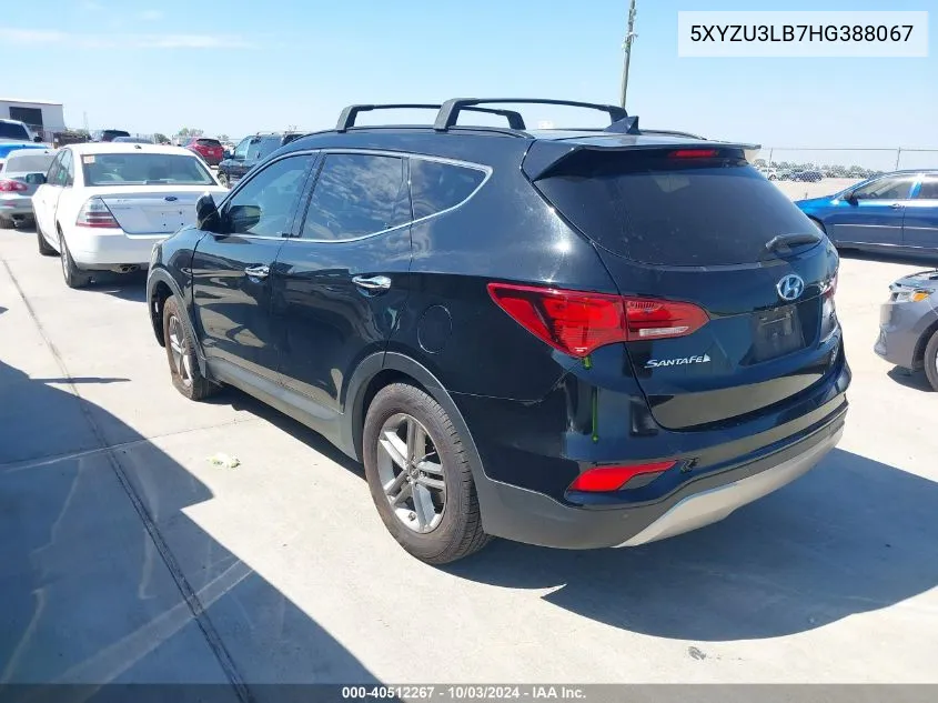 2017 Hyundai Santa Fe Sport 2.4L VIN: 5XYZU3LB7HG388067 Lot: 40512267