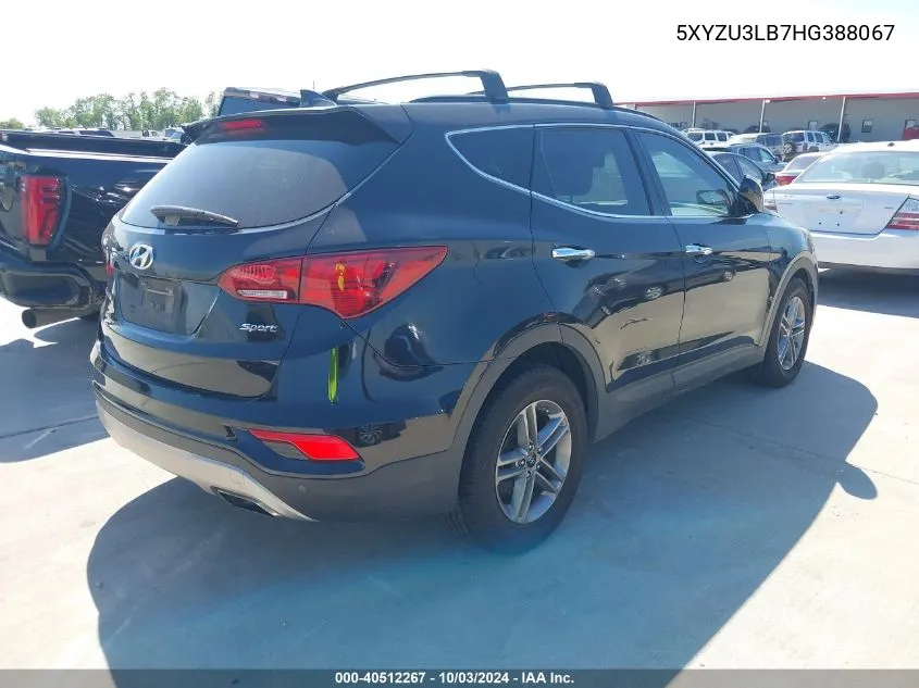 2017 Hyundai Santa Fe Sport 2.4L VIN: 5XYZU3LB7HG388067 Lot: 40512267