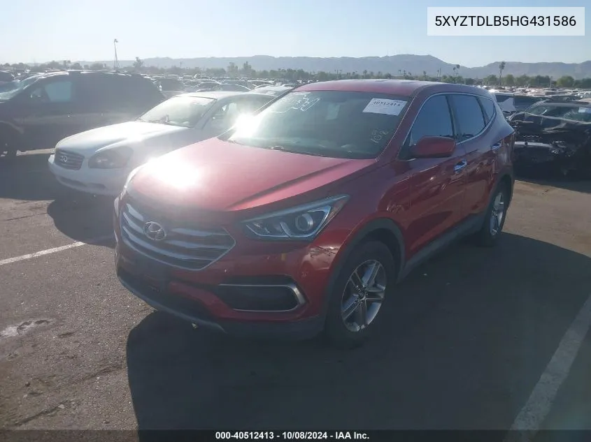 2017 Hyundai Santa Fe Sport 2.4L VIN: 5XYZTDLB5HG431586 Lot: 40512413