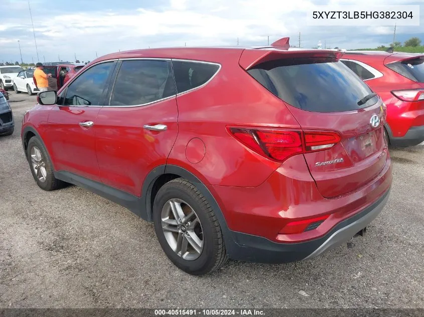 2017 Hyundai Santa Fe Sport VIN: 5XYZT3LB5HG382304 Lot: 40515491