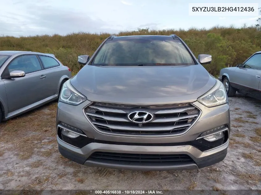 5XYZU3LB2HG412436 2017 Hyundai Santa Fe Sport 2.4L