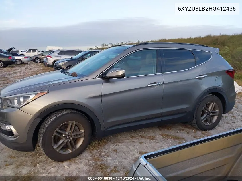 2017 Hyundai Santa Fe Sport 2.4L VIN: 5XYZU3LB2HG412436 Lot: 40516838