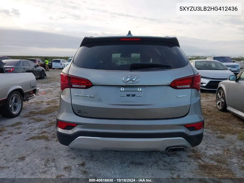 5XYZU3LB2HG412436 2017 Hyundai Santa Fe Sport 2.4L