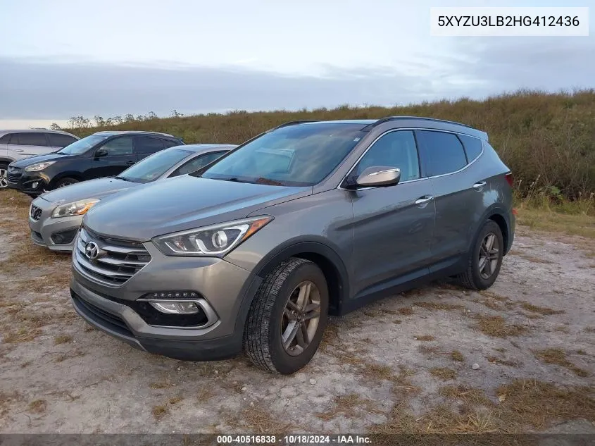 2017 Hyundai Santa Fe Sport 2.4L VIN: 5XYZU3LB2HG412436 Lot: 40516838