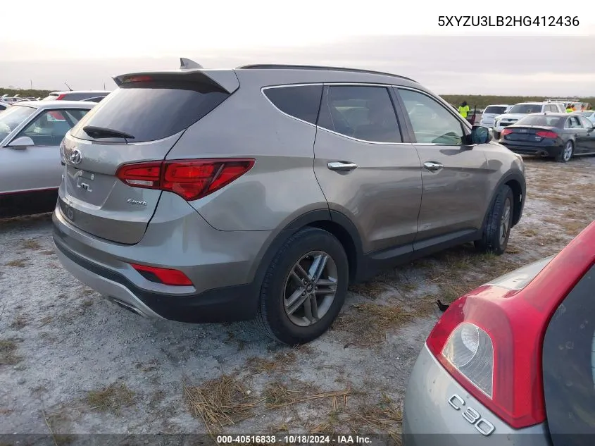 5XYZU3LB2HG412436 2017 Hyundai Santa Fe Sport 2.4L