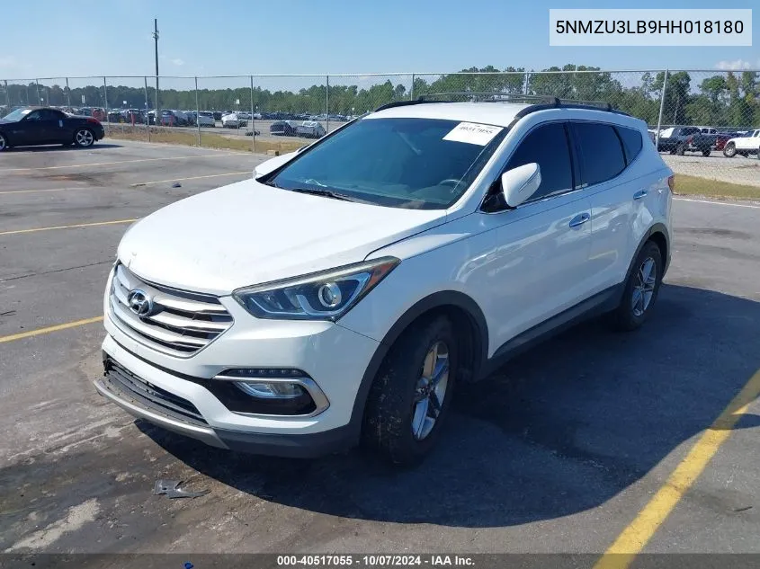 2017 Hyundai Santa Fe Sport 2.4L VIN: 5NMZU3LB9HH018180 Lot: 40517055