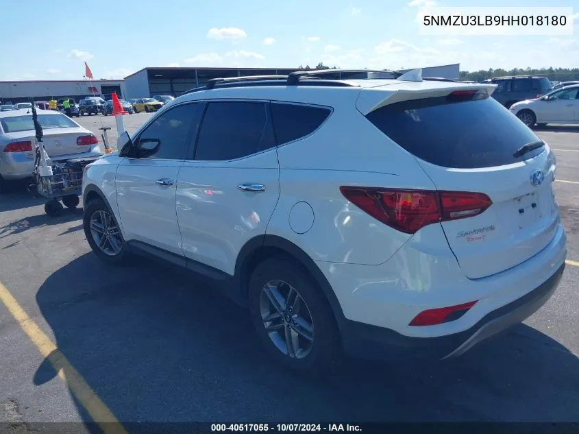 2017 Hyundai Santa Fe Sport 2.4L VIN: 5NMZU3LB9HH018180 Lot: 40517055