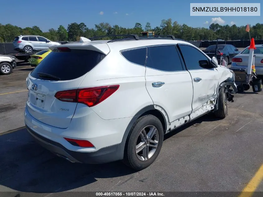 2017 Hyundai Santa Fe Sport 2.4L VIN: 5NMZU3LB9HH018180 Lot: 40517055