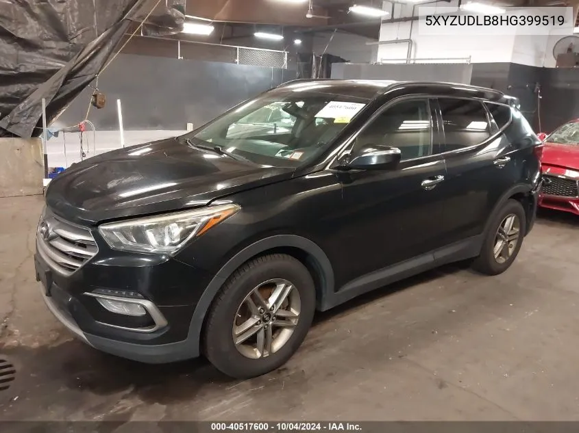 5XYZUDLB8HG399519 2017 Hyundai Santa Fe Sport 2.4L