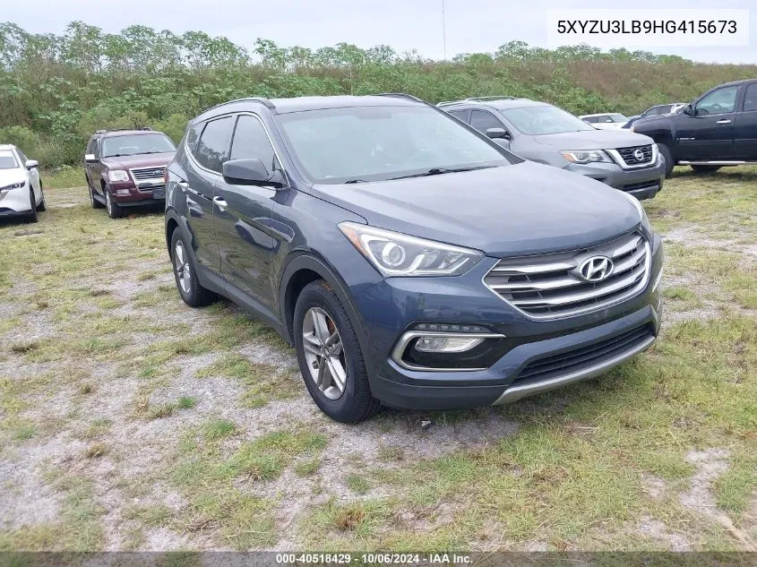 2017 Hyundai Santa Fe Sport 2.4L VIN: 5XYZU3LB9HG415673 Lot: 40518429