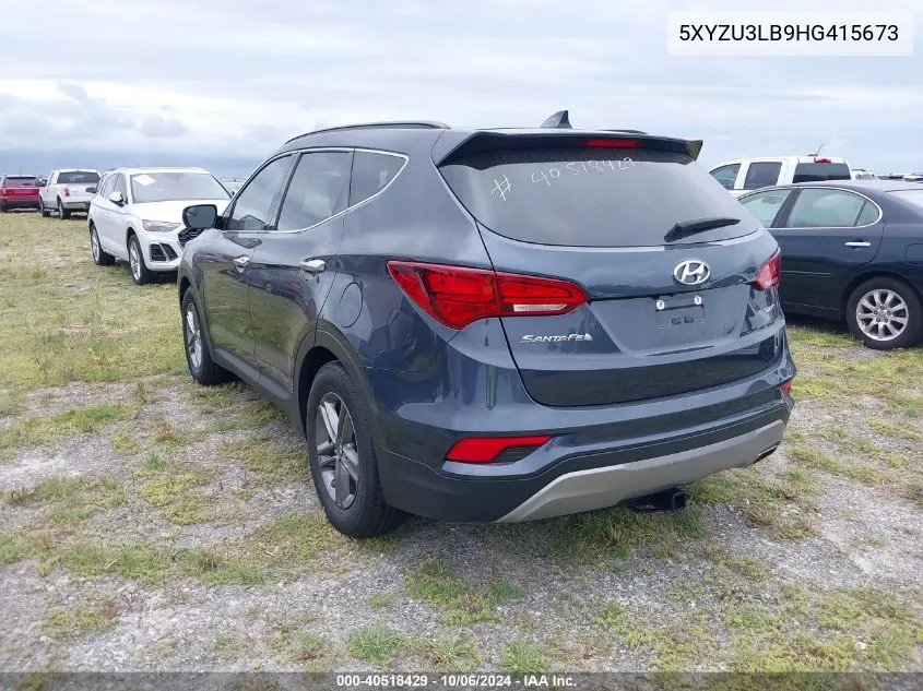 2017 Hyundai Santa Fe Sport 2.4L VIN: 5XYZU3LB9HG415673 Lot: 40518429