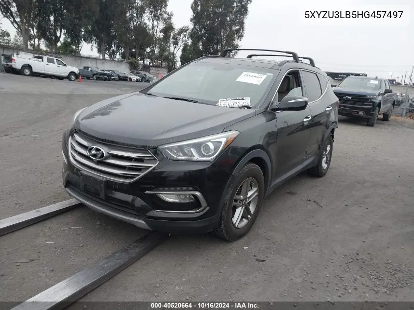 2017 Hyundai Santa Fe Sport 2.4L VIN: 5XYZU3LB5HG457497 Lot: 40520664