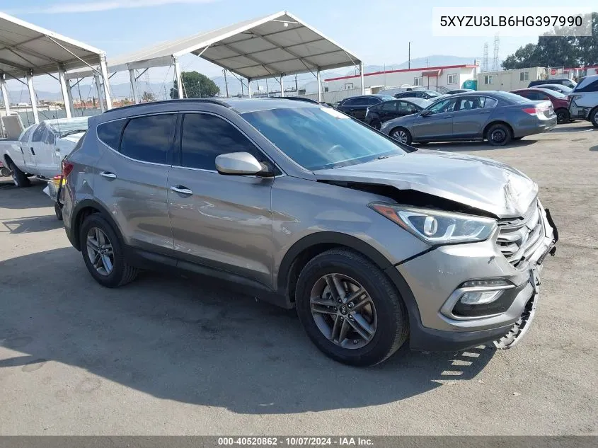 2017 Hyundai Santa Fe Sport VIN: 5XYZU3LB6HG397990 Lot: 40520862