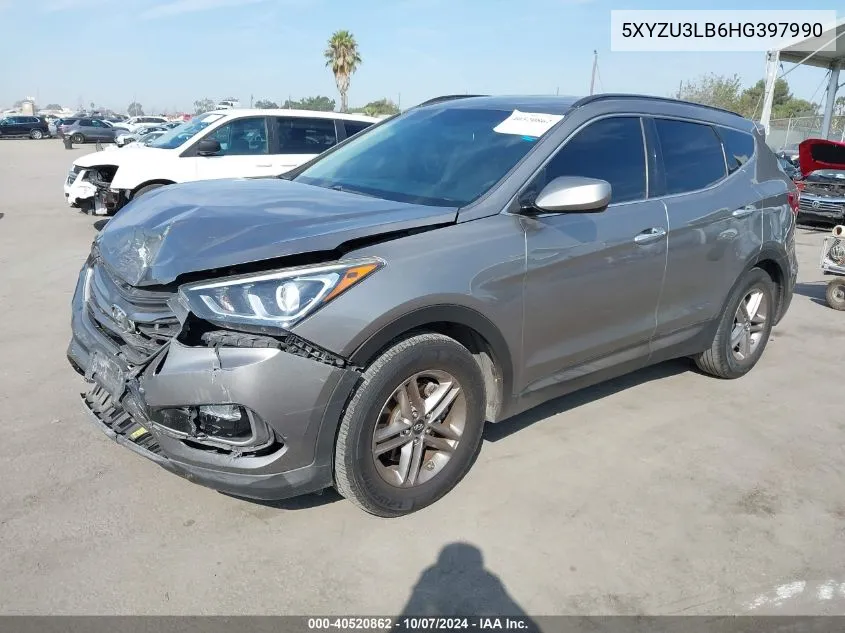 2017 Hyundai Santa Fe Sport VIN: 5XYZU3LB6HG397990 Lot: 40520862