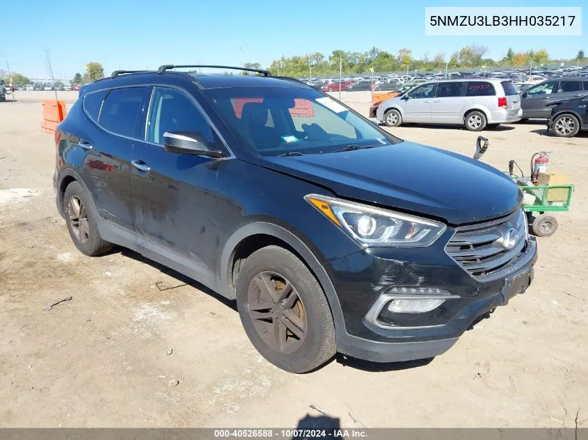 2017 Hyundai Santa Fe Sport 2.4L VIN: 5NMZU3LB3HH035217 Lot: 40526588