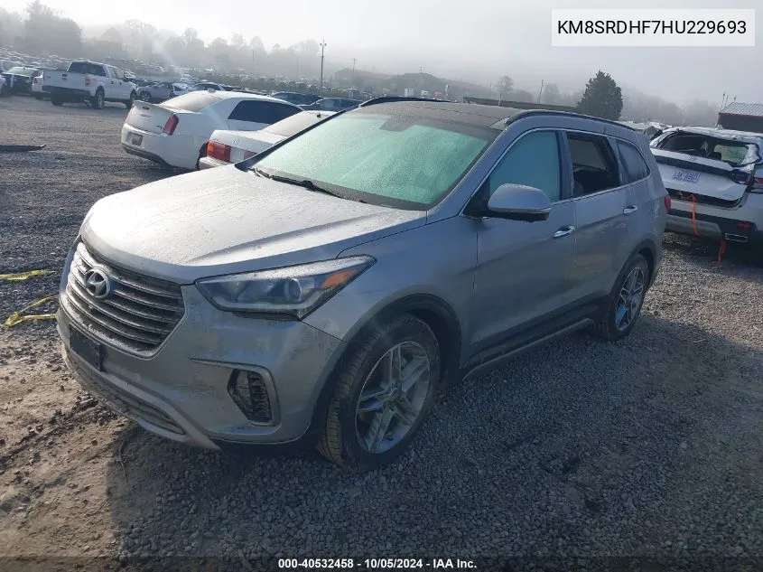 2017 Hyundai Santa Fe Se/Limited VIN: KM8SRDHF7HU229693 Lot: 40532458