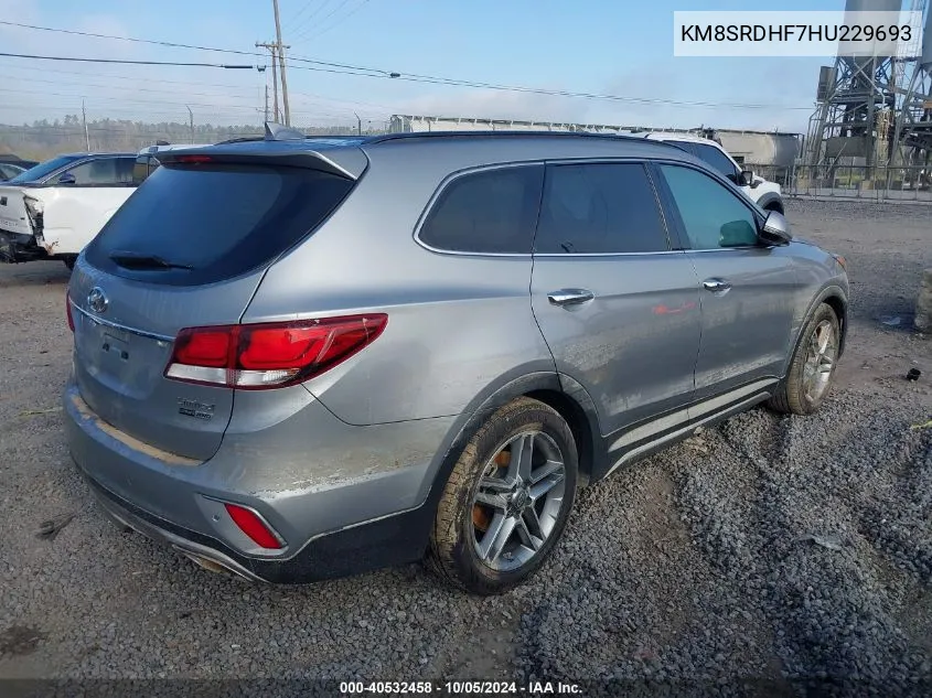 2017 Hyundai Santa Fe Se/Limited VIN: KM8SRDHF7HU229693 Lot: 40532458