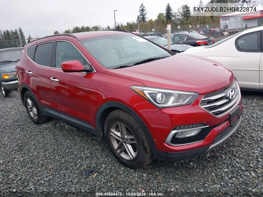 2017 Hyundai Santa Fe Sport 2.4L VIN: 5XYZUDLB2HG422874 Lot: 40534475