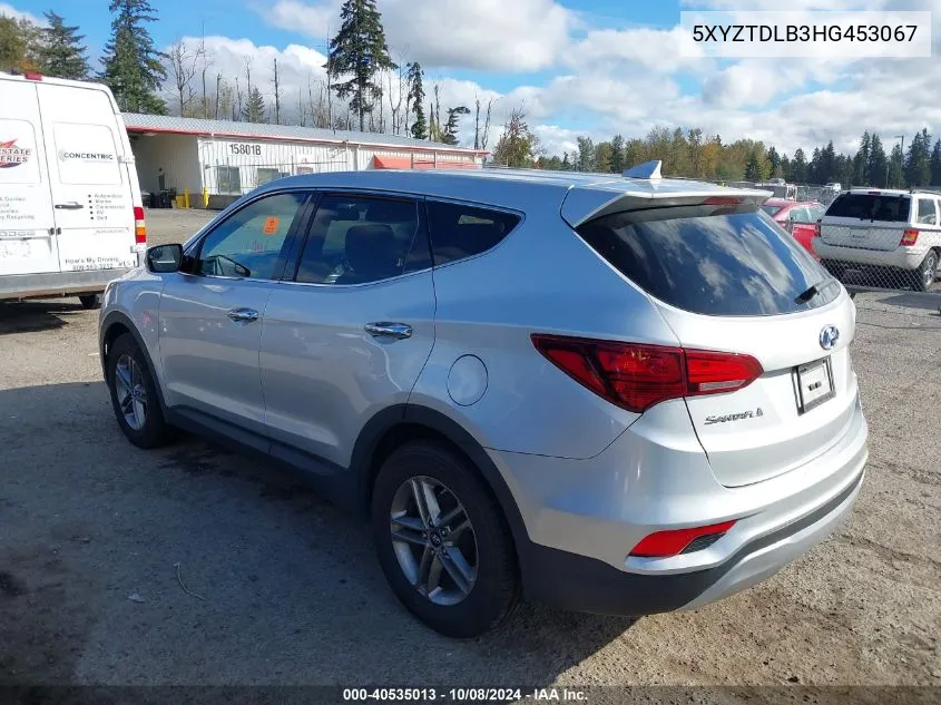 2017 Hyundai Santa Fe Sport 2.4L VIN: 5XYZTDLB3HG453067 Lot: 40535013