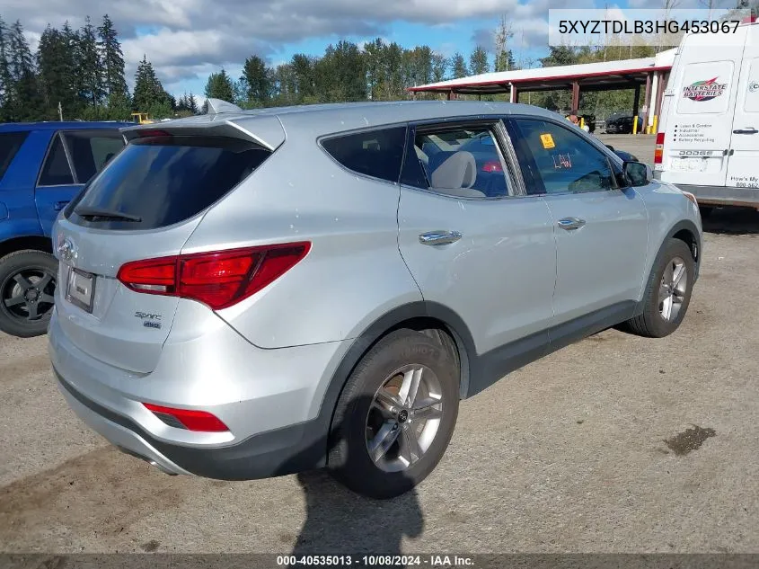 2017 Hyundai Santa Fe Sport 2.4L VIN: 5XYZTDLB3HG453067 Lot: 40535013