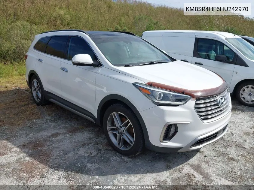 2017 Hyundai Santa Fe Se/Limited VIN: KM8SR4HF6HU242970 Lot: 40540628