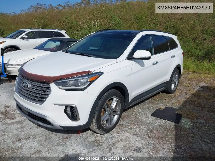 2017 Hyundai Santa Fe Se/Limited VIN: KM8SR4HF6HU242970 Lot: 40540628