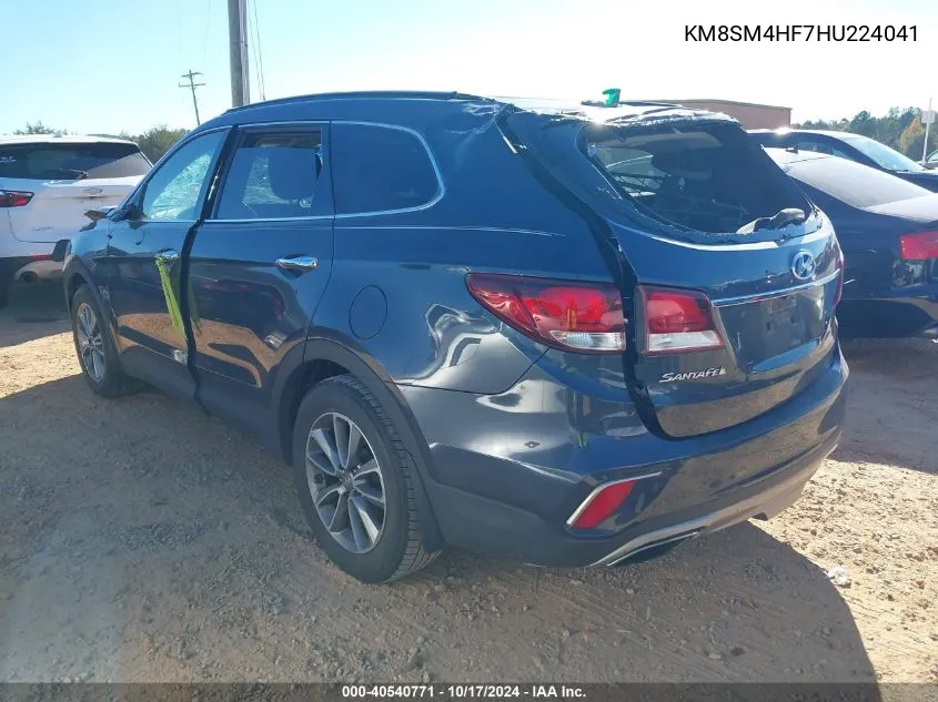 KM8SM4HF7HU224041 2017 Hyundai Santa Fe Se