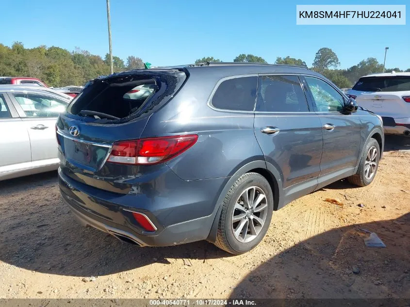 KM8SM4HF7HU224041 2017 Hyundai Santa Fe Se