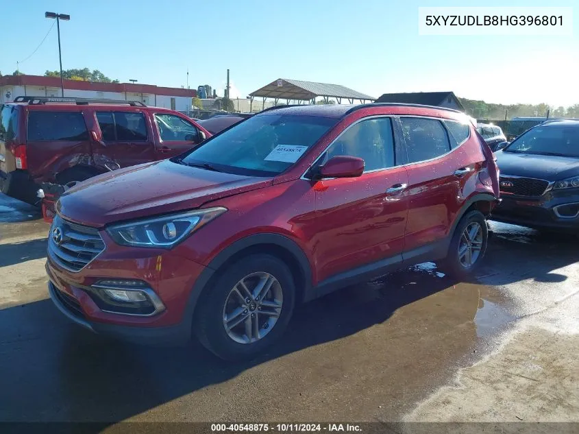 2017 Hyundai Santa Fe Sport 2.4L VIN: 5XYZUDLB8HG396801 Lot: 40548875