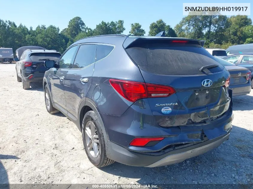 2017 Hyundai Santa Fe Sport 2.4L VIN: 5NMZUDLB9HH019917 Lot: 40550691