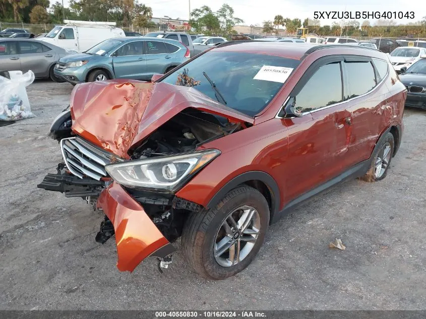 5XYZU3LB5HG401043 2017 Hyundai Santa Fe Sport 2.4L