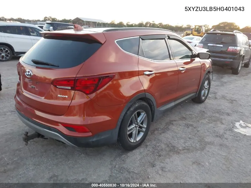 2017 Hyundai Santa Fe Sport 2.4L VIN: 5XYZU3LB5HG401043 Lot: 40550830