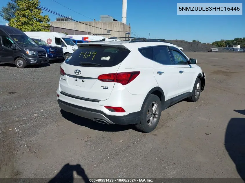 2017 Hyundai Santa Fe Sport VIN: 5NMZUDLB3HH016446 Lot: 40551429