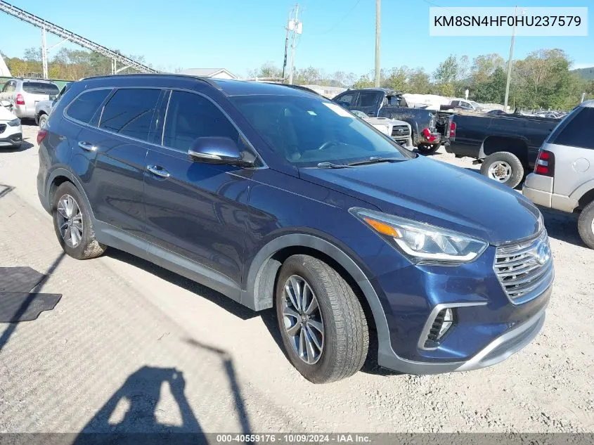 2017 Hyundai Santa Fe Se VIN: KM8SN4HF0HU237579 Lot: 40559176