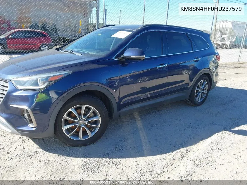 2017 Hyundai Santa Fe Se VIN: KM8SN4HF0HU237579 Lot: 40559176