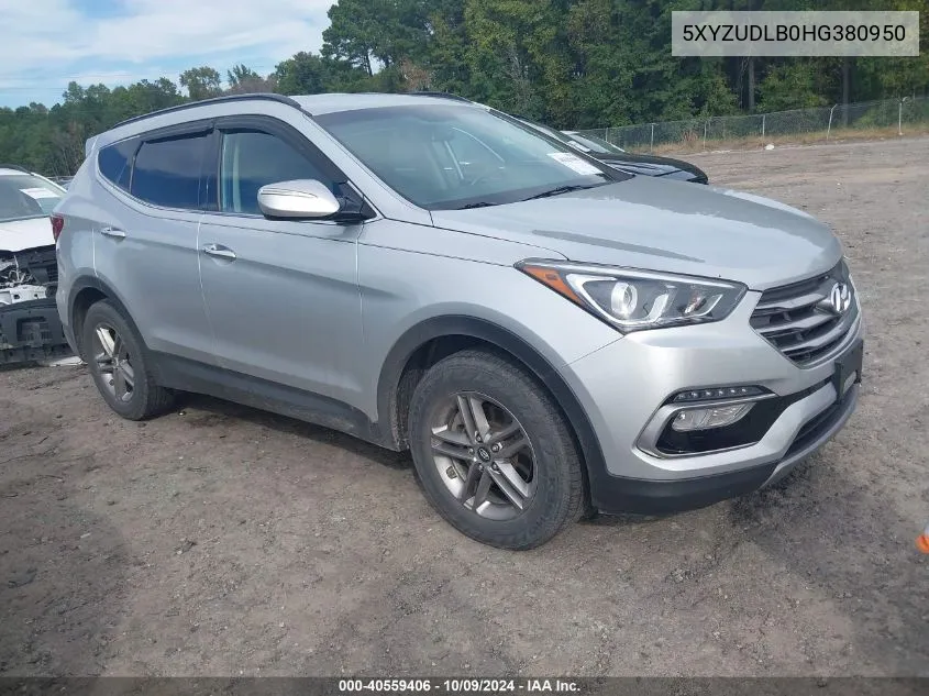 2017 Hyundai Santa Fe Sport 2.4L VIN: 5XYZUDLB0HG380950 Lot: 40559406