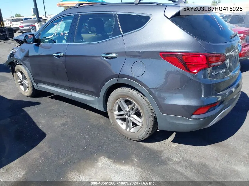 2017 Hyundai Santa Fe Sport 2.4L VIN: 5XYZU3LB7HG415025 Lot: 40561268