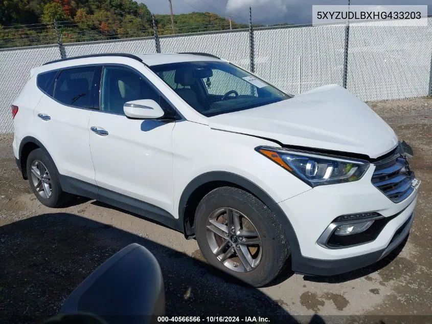 5XYZUDLBXHG433203 2017 Hyundai Santa Fe Sport 2.4L