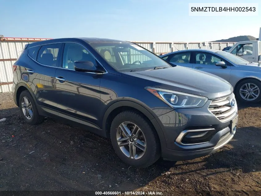 2017 Hyundai Santa Fe Sport VIN: 5NMZTDLB4HH002543 Lot: 40566601