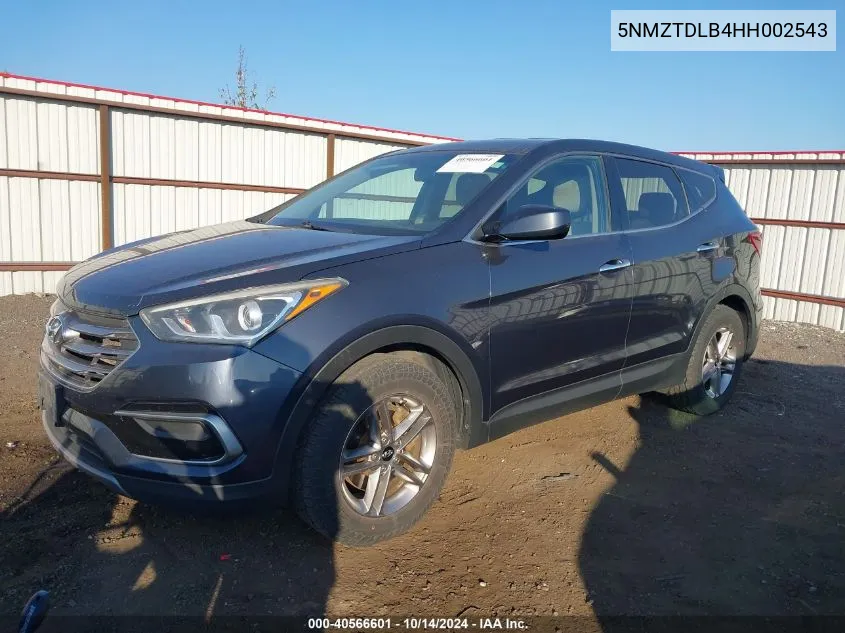 2017 Hyundai Santa Fe Sport VIN: 5NMZTDLB4HH002543 Lot: 40566601