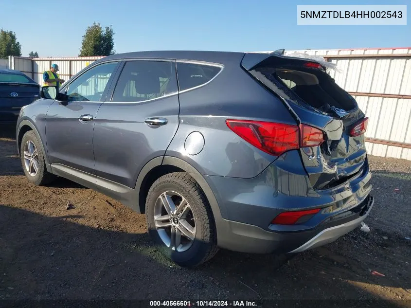 2017 Hyundai Santa Fe Sport VIN: 5NMZTDLB4HH002543 Lot: 40566601