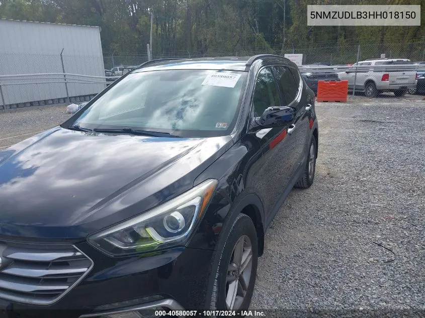 5NMZUDLB3HH018150 2017 Hyundai Santa Fe Sport 2.4L