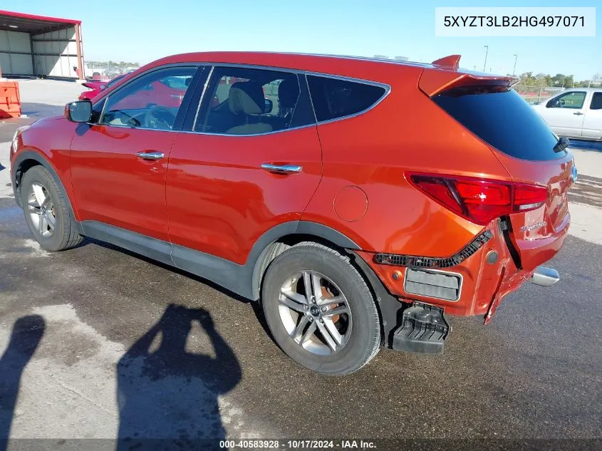 5XYZT3LB2HG497071 2017 Hyundai Santa Fe Sport 2.4L