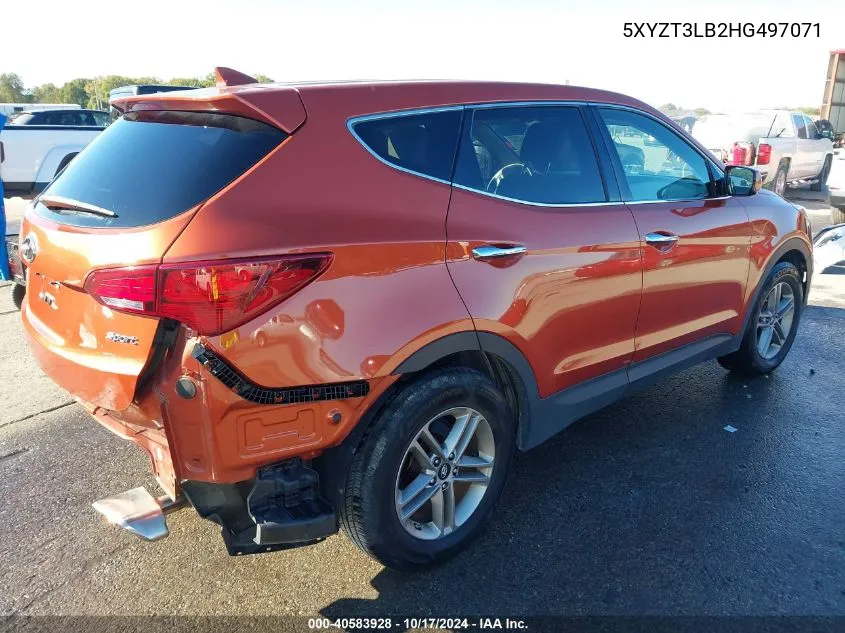 5XYZT3LB2HG497071 2017 Hyundai Santa Fe Sport 2.4L