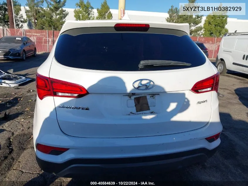 2017 Hyundai Santa Fe Sport 2.4L VIN: 5XYZT3LB1HG382929 Lot: 40584639