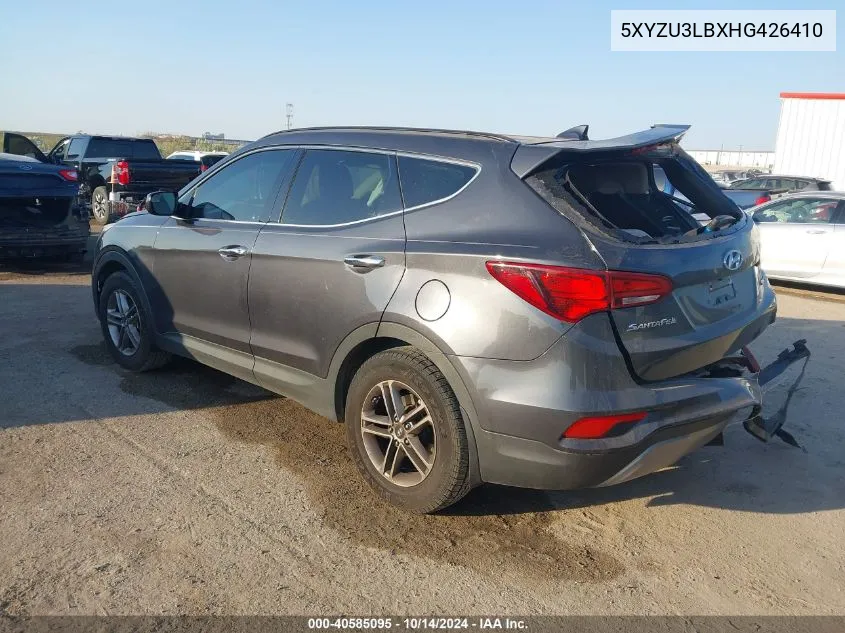 2017 Hyundai Santa Fe Sport VIN: 5XYZU3LBXHG426410 Lot: 40585095