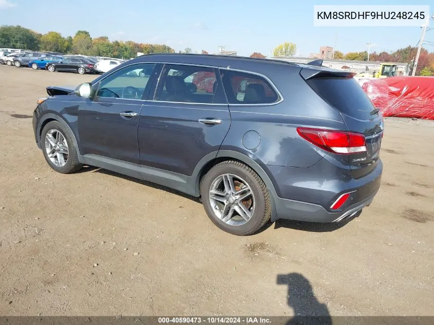 2017 Hyundai Santa Fe Se Ultimate VIN: KM8SRDHF9HU248245 Lot: 40590473