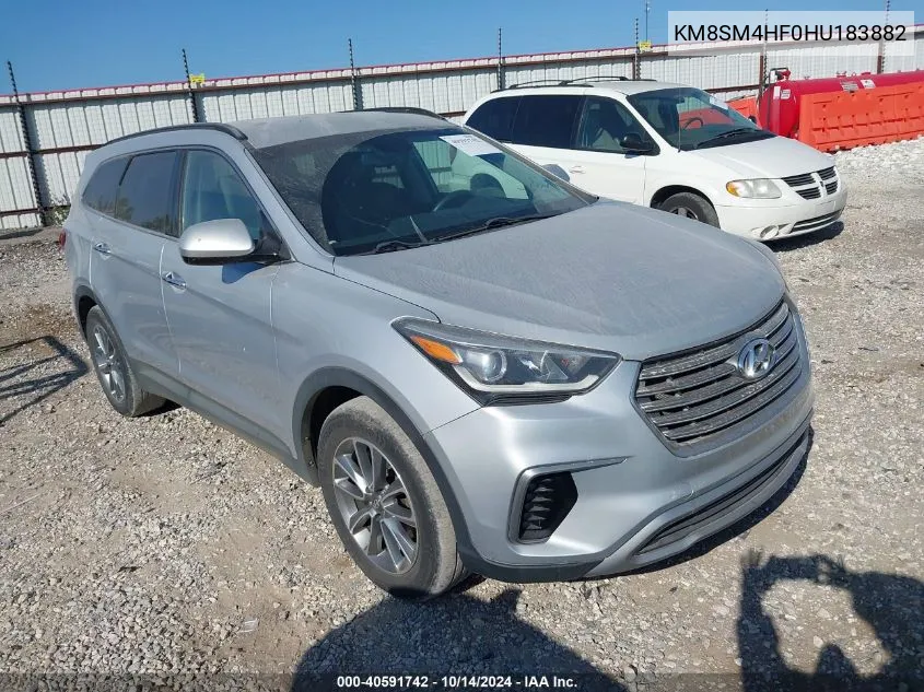 2017 Hyundai Santa Fe Se VIN: KM8SM4HF0HU183882 Lot: 40591742