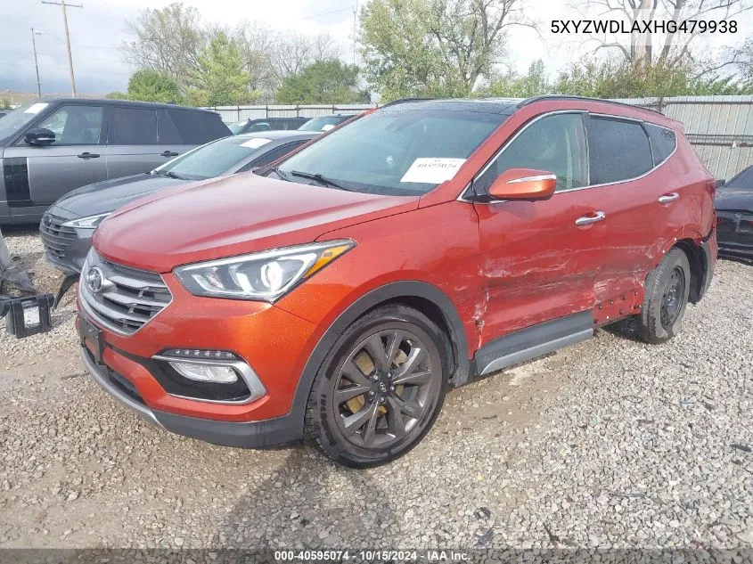 2017 Hyundai Santa Fe Sport 2.0T Ultimate VIN: 5XYZWDLAXHG479938 Lot: 40595074