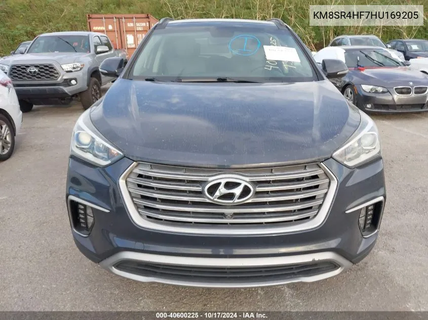 2017 Hyundai Santa Fe Limited Ultimate VIN: KM8SR4HF7HU169205 Lot: 40600225